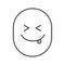 Yummy smile linear icon