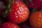 Yummy strawberry closeup background