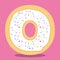 YUMMY WHITE DONUT ALPHABET O 15