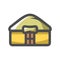 Yurt House of Asian nomads Vector icon Cartoon illustration