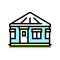 yurt house color icon vector illustration