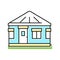 yurt house color icon vector illustration