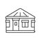 yurt house line icon vector illustration