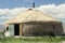 A yurt and a hunting eagle.