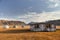 Yurt nomadic houses at mountains