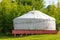 Yurt in the park in summer.