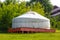 Yurt in the park in summer.