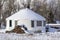 Yurt tiny house in town of Kelly in Jackson Hole Wyoming during