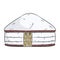 Yurta of nomads. Turk nomad tent yurt house illustration