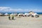 Yurts by the Karakol lake, Kyrgyzstan