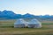 Yurts by Song Kul Lake, Kyrgyzstan