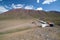 Yurts in the village on the road trip from Osh Kyrgyzstan