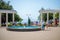 Yuzhne, Ukraine - July 21, 2021: Seaside Park in Yuzhny, port city in Odessa province of Ukraine , Black seaside area.
