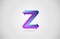 Z arrow alphabet letter logo for business and company in blue and pink color. Corporate brading and lettering icon with gradient