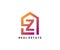 Z letter creative and unique logo Icon creative monogram with home sign for real estate company