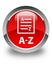 A-Z (list page icon) glossy red round button