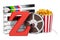 Z movie rating system concept. 3D rendering