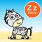 Z Zebra color artoon and alphabet for children to learning vector illustration eps10