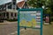 Zaandijk, Holland, August 2019. Northeast Amsterdam is a small community located on the Zaan River. Tourist map of the area