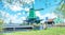 Zaanse Schans, Holland. Classic windmill with canal and trees