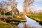 Zaanse Schans Netherlands a Dutch windmill village during sunset whit wooden house holland