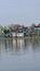 Zaanse Schans rural windmills, fields and river landscape