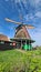 Zaanse Schans rural windmills, fields and river landscape