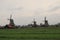 Zaanse Schans - Windmills - fields and meadows - Netherlands country side - Holland tourism