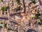 Zabbar church parish dome Malta, aerial top view