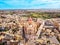 Zabbar church parish dome Malta, aerial top view