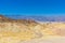 Zabriskie Point - View to the colorful ridges and sand formation at Death Valley National Park, California, USA