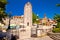 Zadar Five wells square and historic architecture view