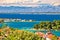 Zadar islands archipelago and Velebit mountain view