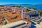 Zadar rooftops aerial city view