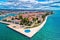 Zadar. Town of Zadar historic peninsula panoramic aerial view