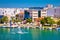 Zadar waterfront and sea fountain view