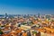 Zagreb aerial skyline rooftops view