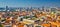 Zagreb aerial skyline rooftops view