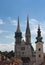 Zagreb cathedral and church tower.