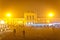 Zagreb central station evening view