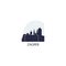 Zagreb city skyline silhouette vector logo illustration