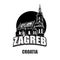 Zagreb, Croatia, black and white logo