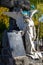 Zagreb, Croatia â€“ October 2018. a monument Angel to the city cemetery during a sunny autumn day