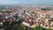 Zagreb historic city center aerial footage, famous landmarks of capital of Croatia