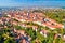 Zagreb historic upper town aerial view