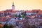 Zagreb historic upper town skyline sunset view