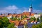 Zagreb historic upper town skyline view