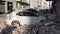 Zagreb hit by the earthquake destroyed cars