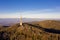Zagreb TV Tower. Tall transmitter tower on the mountain of Sljeme in Zagreb, Croatia. Medvednica Mountain