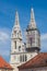 Zagrebacka Katedrala, also known as Zagreb cathedral, seen in the afternoon from Kaptol district. This is biggest catholic church